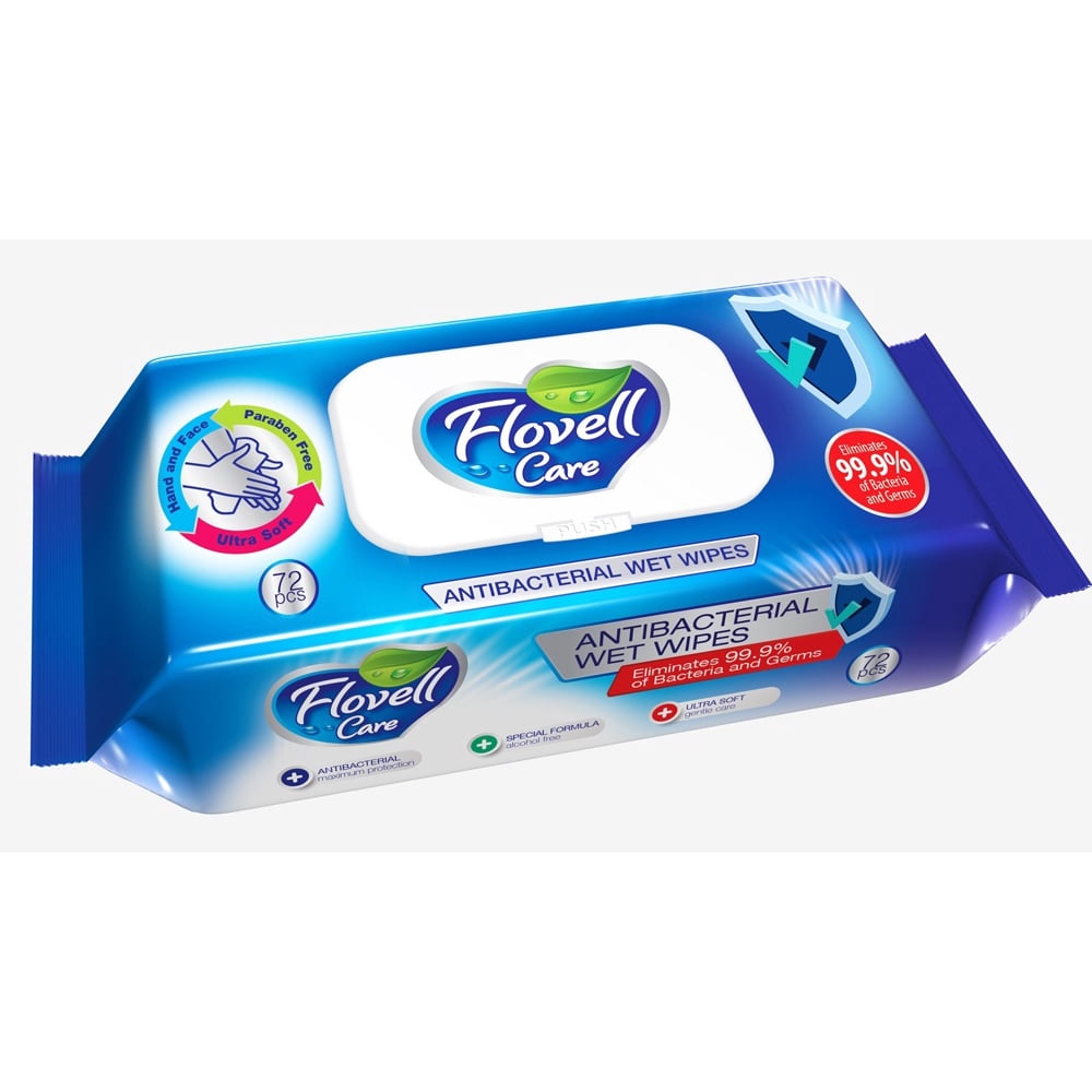 Ultraclean Antibacterial Hand Wipe 72 Sheet Wet Wipes