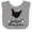 Heather and White, variant on Inktastic Backyard Chicken Farmer Ancona Hen Girls Baby Bib