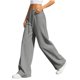 thumbnail image 3 of Pantalones Deportivos Elásticos para Mujer, Casuales, con Cordón, Cintura Elástica, Color Sólido, Pierna Recta, Ligeros, Sudaderas de Otoño con Bolsillos para Viaje y Vacaciones, S, 3 of 6