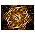 thumbnail image 2 of Fractal 3D Yellowish Hexagon - Abstract Canvas Art Print, 2 of 3