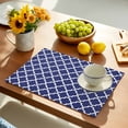 thumbnail image 5 of Placemats Set of 6, Navy Blue Morocco Pattern Place Mats Geometric Tablemats Washable Placemat Table Decoration for Kitchen Table Dinner Party Home Decor Indoor Outdoor 13x19 Inch, 5 of 9