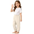 thumbnail image 4 of Ohufall 12M-8T Toddler Kids Baby Boys Girls Pants Solid Color Stretch Comfortable Cute Pant, 4 of 8