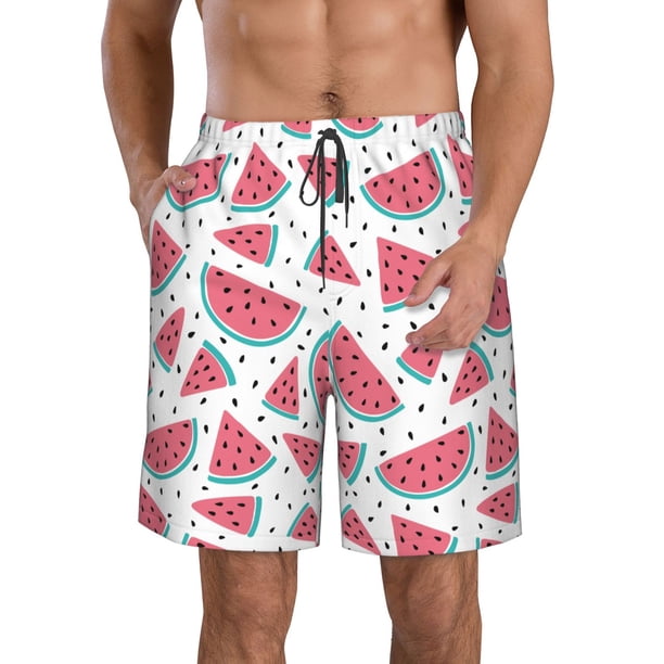 Fotbe Watermelon Trajes de Baño Estampados para Hombre, Shorts de Verano de Secado Rápido, Ropa de Playa, Bañadores-XX-Large