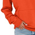 thumbnail image 3 of Vmvidoty Women's Plus Size V-Neck Drop Shoulder Sweatshirt Casual Loose Fit Long Sleeve Pullover with Pockets(Orange, 2XL), 3 of 7