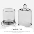 thumbnail image 4 of Jiandong Candle Holder Glass Display Dome Cloche Candle Holder for Wedding Party Table Centerpiece 17CM(6.69X3.94X3.94Inch), 4 of 10