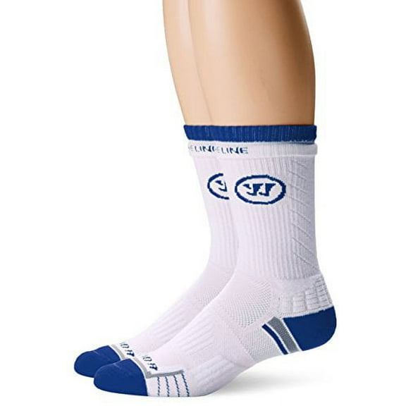 Warrior  Fast Break Crew 2 Pack Socks, Large, White/Ryan