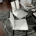 thumbnail image 4 of Furniture of America Vana Upholstered Fabric White and Black Side Chairs (Set of 2), 4 of 13