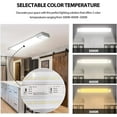 thumbnail image 2 of 4FT LED Light Fixtures, 3000K 4000K 5000K Selectable, 30W/40W/50W Dimmable 4 Foot LED Kitchen Ceiling Lights Fixture, 48 Inch Flush Mount LED Wraparound Puff Lights for Kitchen, Laundry, Office, 2 of 4