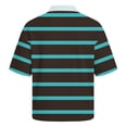 thumbnail image 6 of Dresfit Men's Polo Shirts Short Sleeve Striped Golf Shirts Summer 2026 Relaxed Fit Waffle Knit Tops Big and Tall Loose Lapel Business T Shirts S, 6 of 6