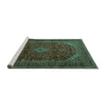 thumbnail image 2 of Ahgly Company Machine Washable Indoor Rectangle Persian Turquoise Blue Traditional Area Rugs, 6' x 9', 2 of 4