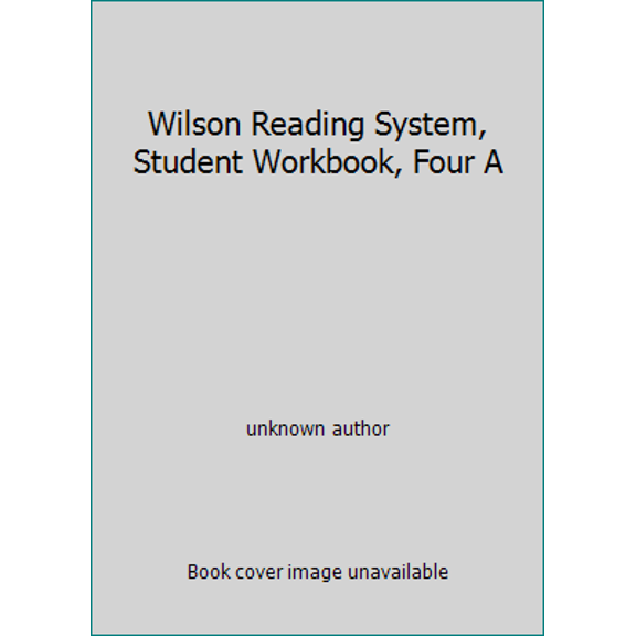 Pre-Owned Wilson Reading System, Student Workbook, Four A (Paperback) 1567780857 9781567780857