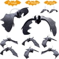thumbnail image 7 of 12 Pack Halloween Hanging Bats, Creepy Flying Rubber Bats Decor for Halloween Party Supplies, 7 of 7