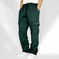 thumbnail image 2 of Open Bottom Sweatpants For Men Men Outdoor Cargo Pant Lightweight Tactical Pant Hiking Jogger Classic Fit Multi Pockets, 2 of 6