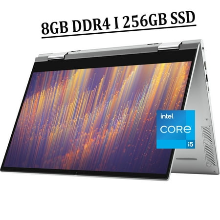 Dell Inspiron 15 7000 7506 2-in-1 Laptop 15.6" FHD Touchscreen 11th Gen Intel Quad-Core i5-1135G7 Processor 8GB DDR4 256GB SSD Backlit Keyboard Fingerprint Reader Thunderbolt HDMI Win11 Silver