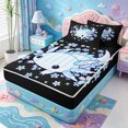 thumbnail image 2 of Manfei Ocean Axolotl Zipper Full Size Comforter Sets with Fitted Sheet and 2 Pillowcases,Magical Amphibian Zipper Bedding Set,Black Reversible,4pcs, 2 of 7