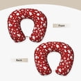 thumbnail image 3 of KLL Red Christmas Cheer. Pattern Memory Foam Cervical Neck Pillow Versatile U-Shaped Pillows for Home/Office/Camping/Travelling/Soft Washable Cover, 3 of 8