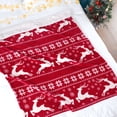 thumbnail image 3 of Deer Printed Throw Blanket, Flannel Fleece Soft Luxury Reversible Sherpa Blanket, 3 of 9