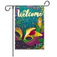 thumbnail image 1 of Fiudx Bandera de Carnaval para Jardín, Impresión a Doble Cara, Material de Poliéster Resistente, Colores Vibrantes, Decoración para Fiesta de Mardi Gras, Decoración de Jardín, Tamaño 30 X 45 Cm, Sopo, 1 of 2