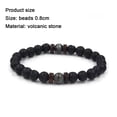 thumbnail image 2 of Hombres Mujeres Piedra Natural Lava Rock Difusor Pulsera Elástica Yoga Ágata Cuentas Pulsera Brazalete, 2 of 5