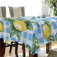 thumbnail image 5 of Yayeee Tablecloths 60" x 60" Rectangle Wrinkle Resistant Party Table Cover, Cartoon Plaid Lemon, 5 of 8