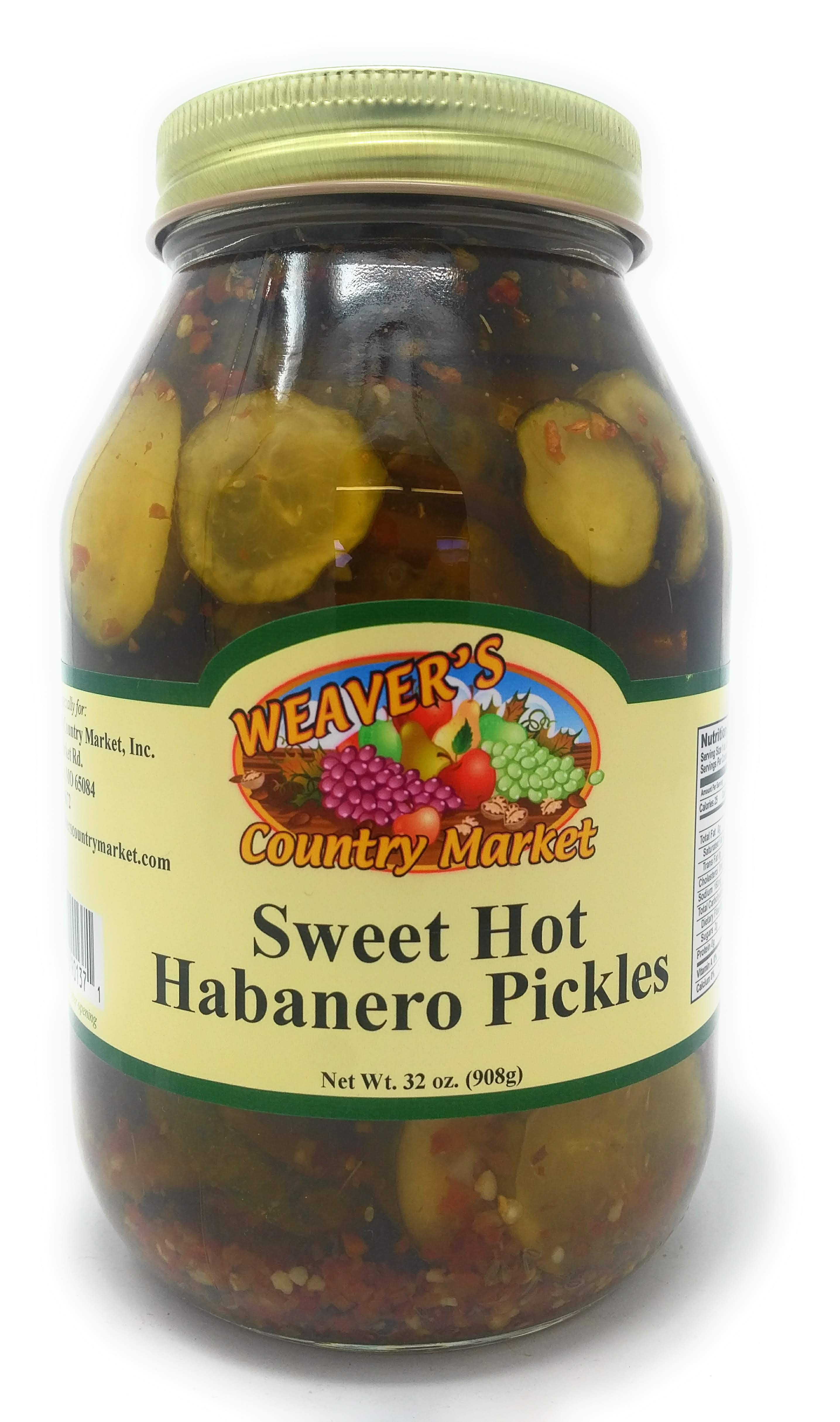 Weaver's Country Market Sweet Hot Habanero Pickles