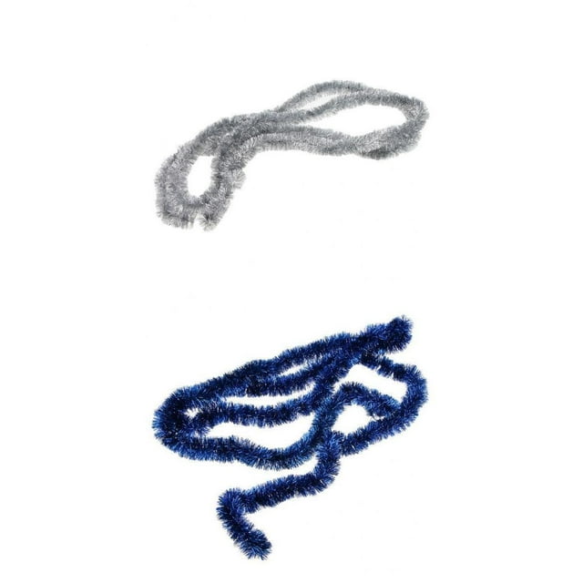 Abbracc 2 Pieces Metallic Tinsel Garland Sign Hanging Decorations DIY Christmas Ornament