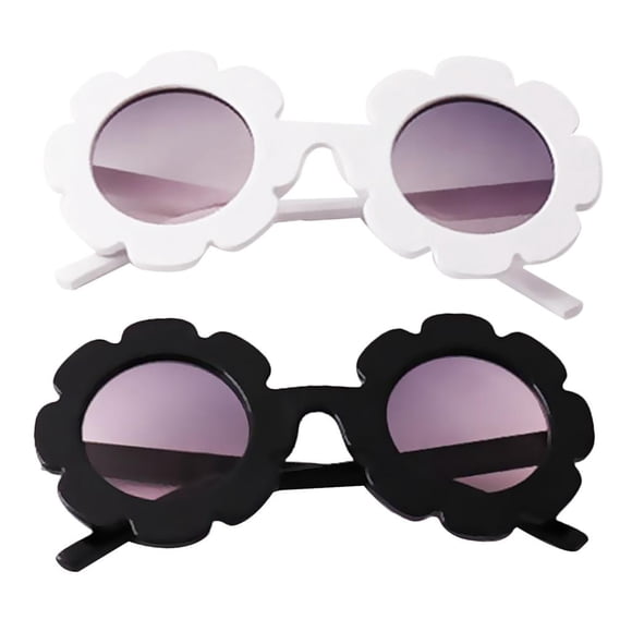 Tachiuwa 2 Pieces Lovely Baby Kids Sun Flower Round Sunglasses Toddler Infant Eyewear