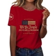 thumbnail image 2 of American Flag T Shirts Women Plus Size Crew Neck T Shirts Short Sleeve Blouse Patriot Tee Usa Flag Shirt Tops, 2 of 4