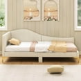 thumbnail image 5 of Costway Twin Size Upholstered Daybed Rivet-Tufted Platform Bed with Metal Legs, 5 of 10