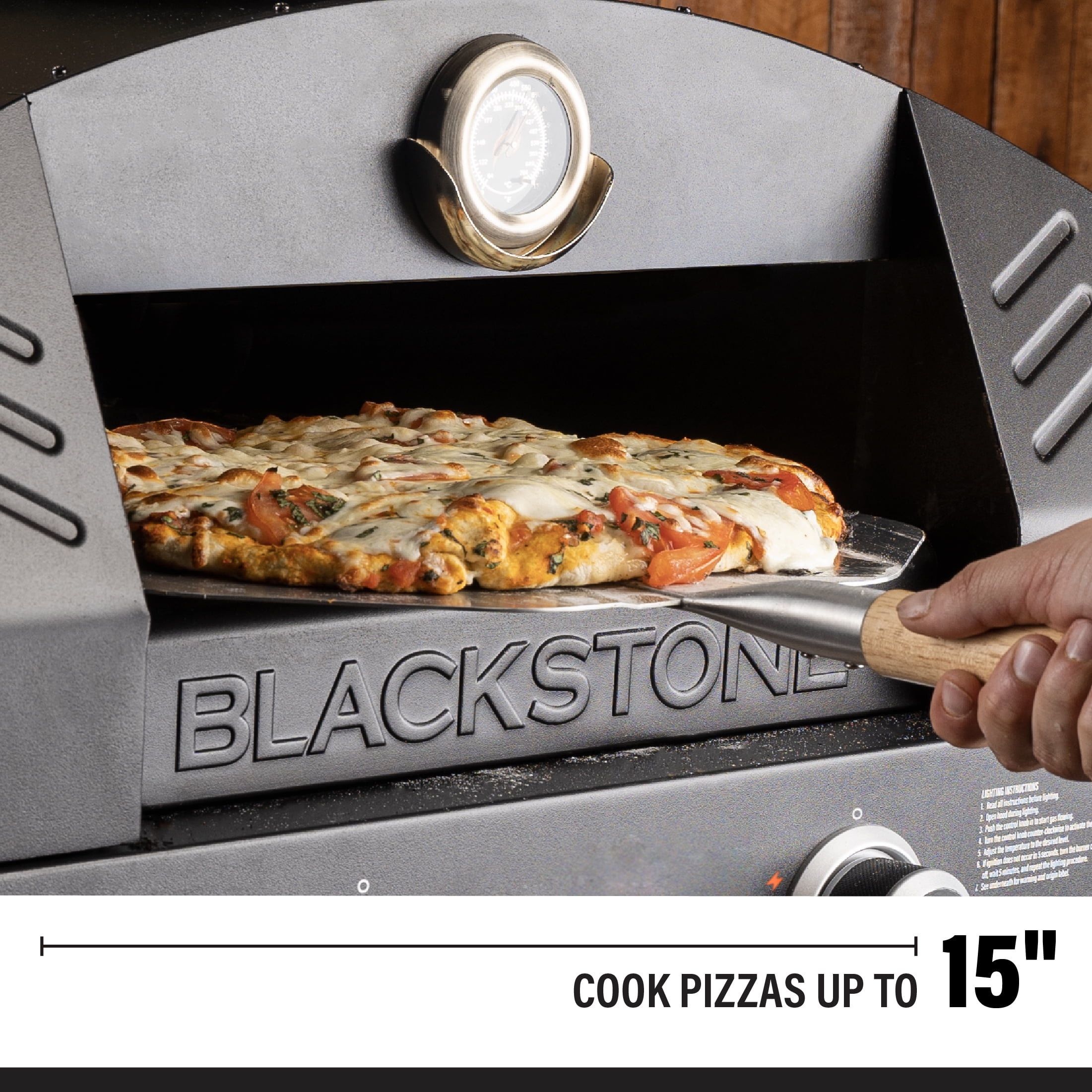 Blackstone 6964 Portable Pizza Oven with 15 Stone