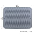 thumbnail image 2 of Jinsinto Draining Mat, Drying Mat, Drainage Mat, 40 x 30cm Non-Slip Heat Resistant Waterproof Dish Drainer Mat for Rack Hot Pots, Pans, Spoon Rest (Gray), 2 of 5