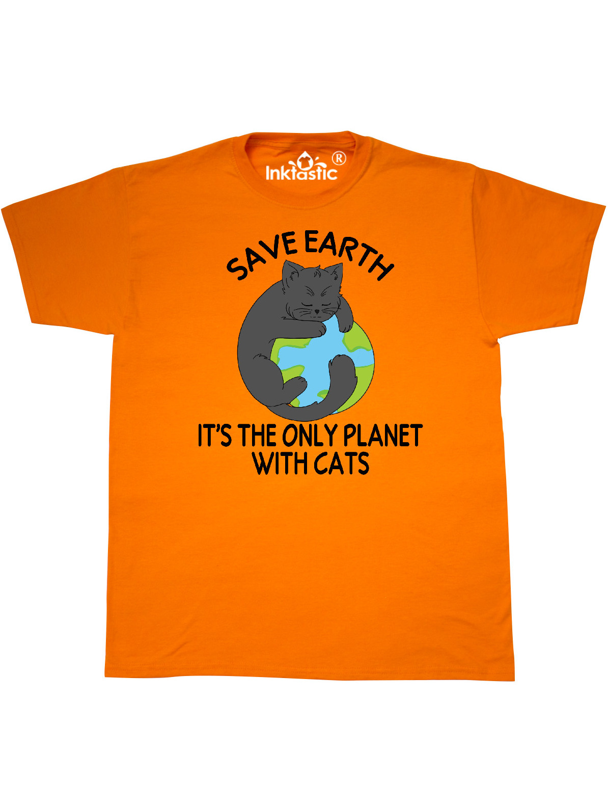 INKtastic Save Earth It's the Only with Cats with Black Cat T