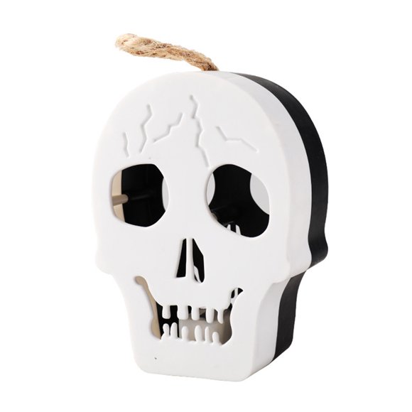 LCXmlly Hand held Skull Lamp Spooky Skull Lamp with Lanyard Electric LED Light Creepy Decoration