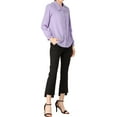 thumbnail image 2 of INSPIRE CHIC Women's Sweet Ruffle Peter Pan Collar Button Up Work Shirts, 2 of 6