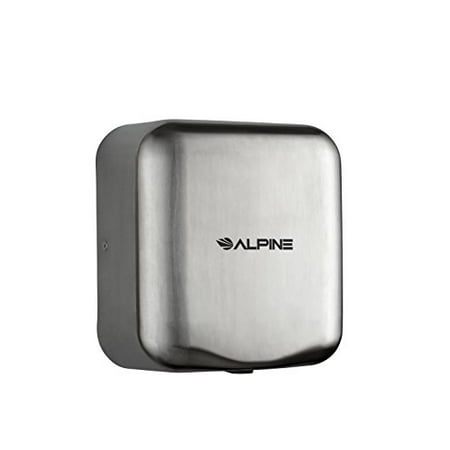 Alpine Hemlock Automatic Hand Dryer - Heavy Duty Stainless Steel - Commercial High Speed Hot Air Hand Blower | 1800Watts | 110-120Volts | Quick & Easy (Best Hand Dryers Commercial)