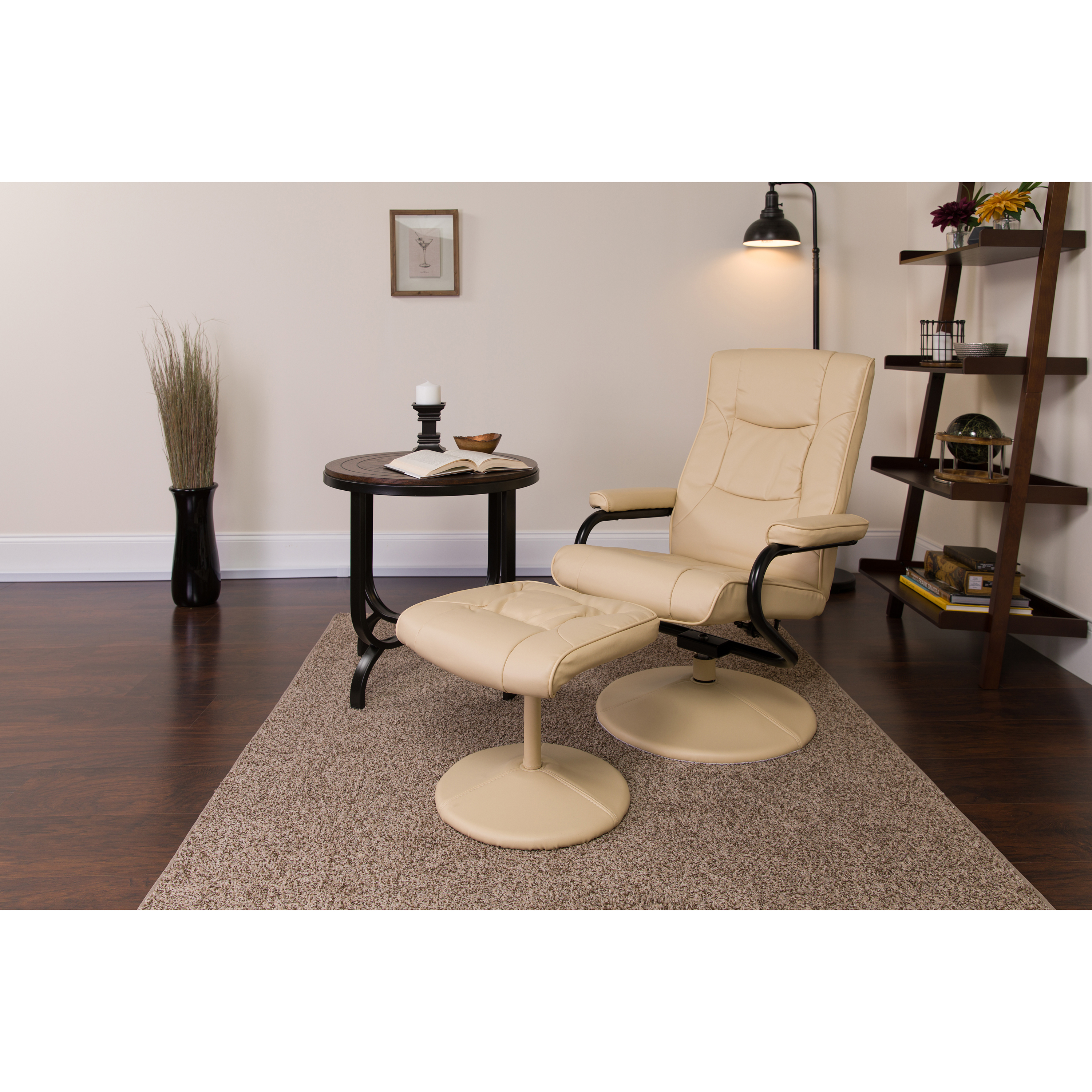 Flash Furniture Contemporary MultiPosition Recliner and Ottoman with