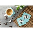 thumbnail image 3 of Carolines Treasures BB8162FC Royal Palm Turkey Blue Check Foam Coaster, Set of 4, 3 of 3