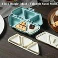 thumbnail image 2 of 6 in 1 Onigiri Mold, Triangle Rice Ball & Sushi Maker Set with 6 Cavities, Anti-Stick Food Grade PP for Picnic, Bento & Daily Use, Compact Design for Easy Storage, 2 of 7