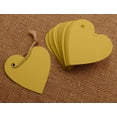 thumbnail image 2 of 100 Pcs Heart Shape Blank Cardstock Tags Bonbonniere Wedding Favor Gift Tag with Free Natural Jute Twine - Colors Available, 2 of 5