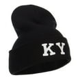 thumbnail image 5 of KY Kentucky State Embroidered Long Beanie - Black OSFM, 5 of 5