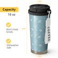 thumbnail image 4 of Floral 18oz Double Drinking Coffee Mug – Vacuum Insulated Stainless Steel Travel Cup with Leakproof Lid, 316 Steel Thermos Tumbler for Hot & Cold Beverages,Thanksgiving,Christmas, Spring,Flower, 4 of 6