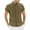 Army Green, variant on Lenago Mens Button Down Shirt Short-sleeved Formal Business Color Standing Collar Shirt Multi-button