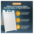 thumbnail image 4 of Signicade Deluxe A Frame Sidewalk Curb Sign Portable Folding Double Sided Display with Quick System for Store Signs, White, 4 of 8