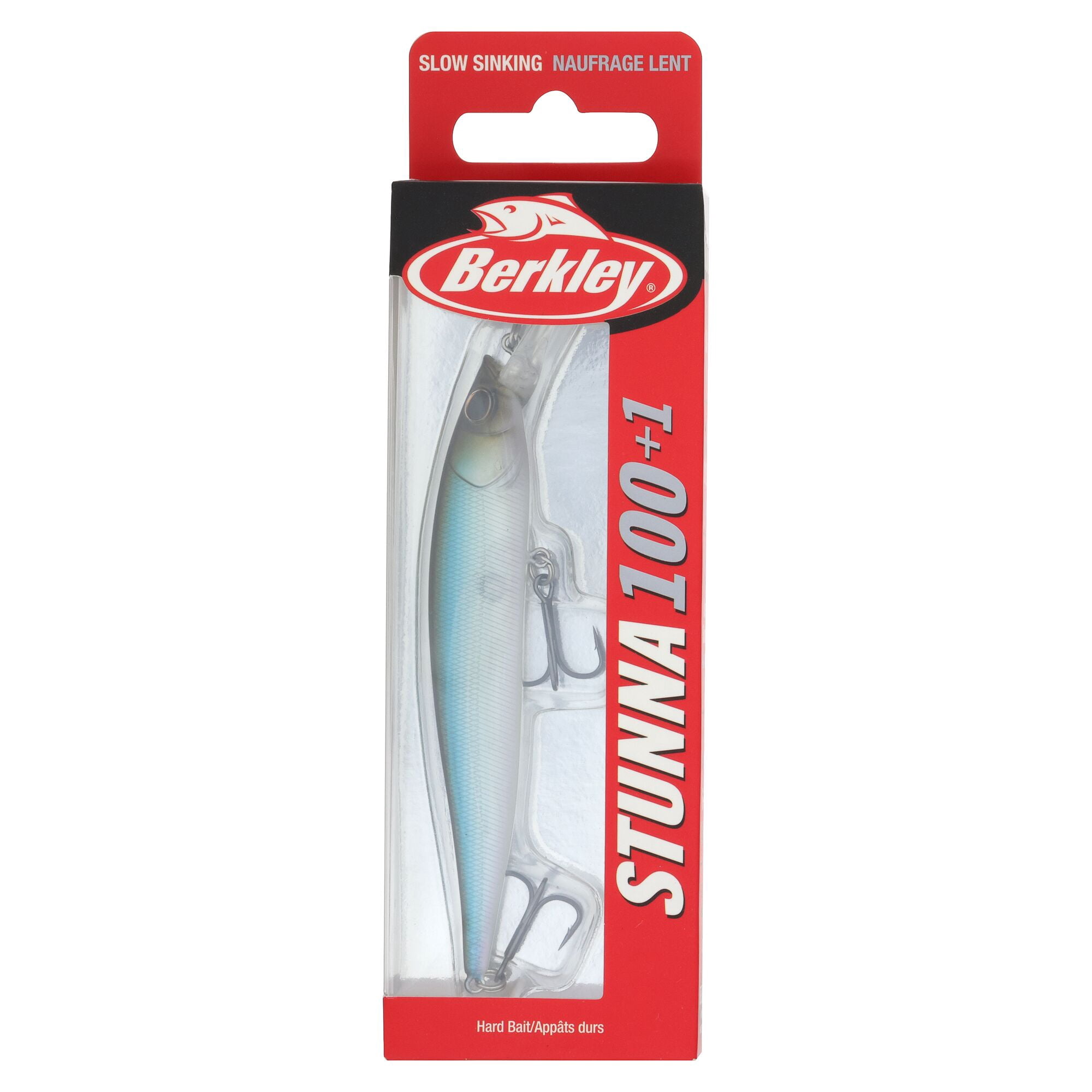 Berkley Stunna, 3 in, Jerkbaits, Stealth Minnow (1 Count)