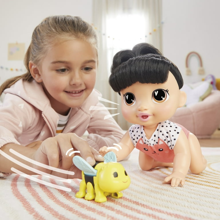 Baby Alive Crawl 'n Play Katie Kat Doll, Black Hair, Electronic