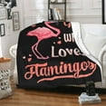 thumbnail image 2 of Flamingo Throw Blanket, 40"x50" Flannel Cute Flamingos Themed Throw Blankets, Soft Nap Throw Blanket for Home Boys Girls Women Flamingo Lovers Gifts, 2 of 5