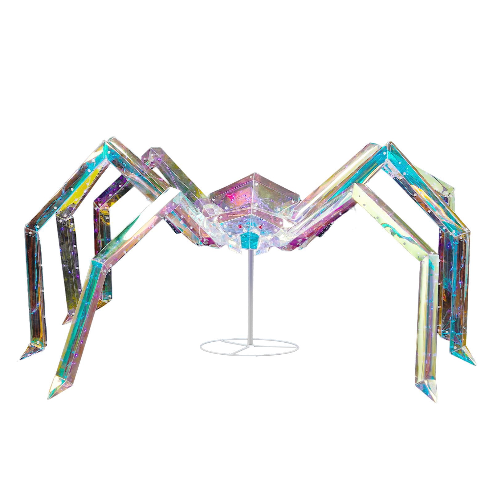 3FT Light-Up Spider Halloween Decoration with 340 Purple LED Lights Waterproof Outdoor Yard Ornament