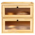 thumbnail image 1 of Bread Box Sunhoo, recipiente de madera para almacenamiento de pan, 2 capas, 1 of 7
