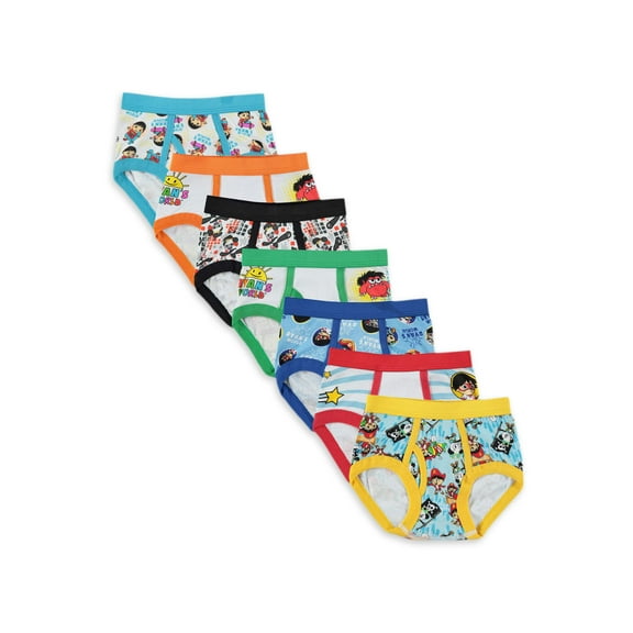Ryan's World Toddler Boys Underwear, 7-Pack Briefs