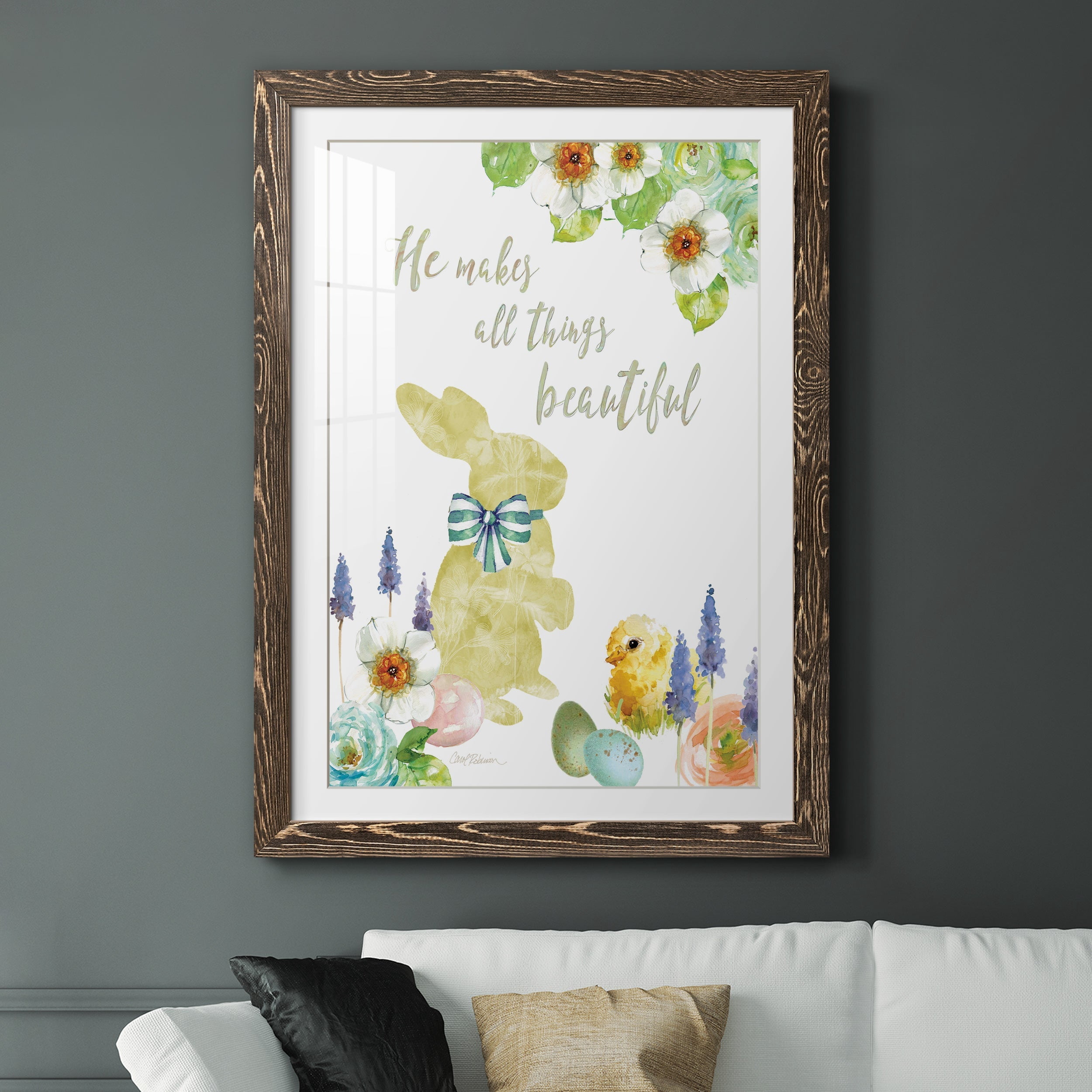 All Things Bunny - Premium Framed Print - Distressed Barnwood Frame - Ready to Hang